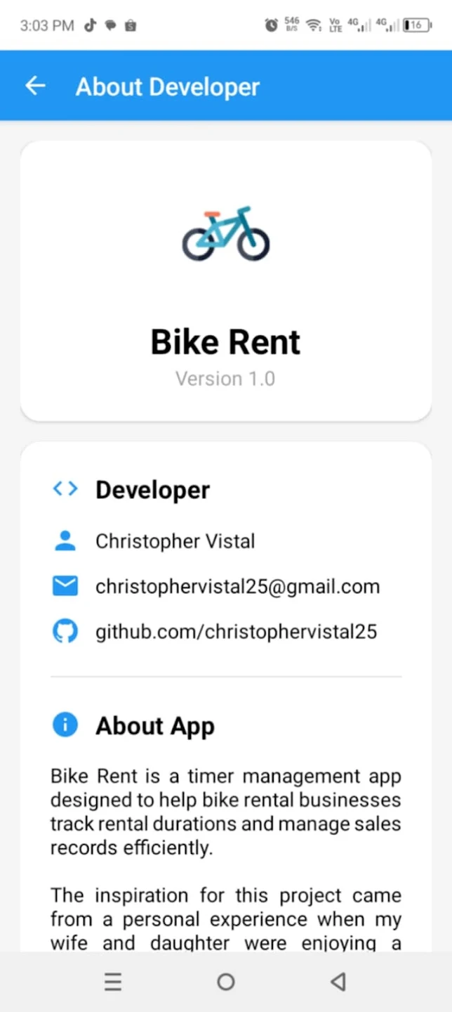 Bicycle Rent Timer — daily sales