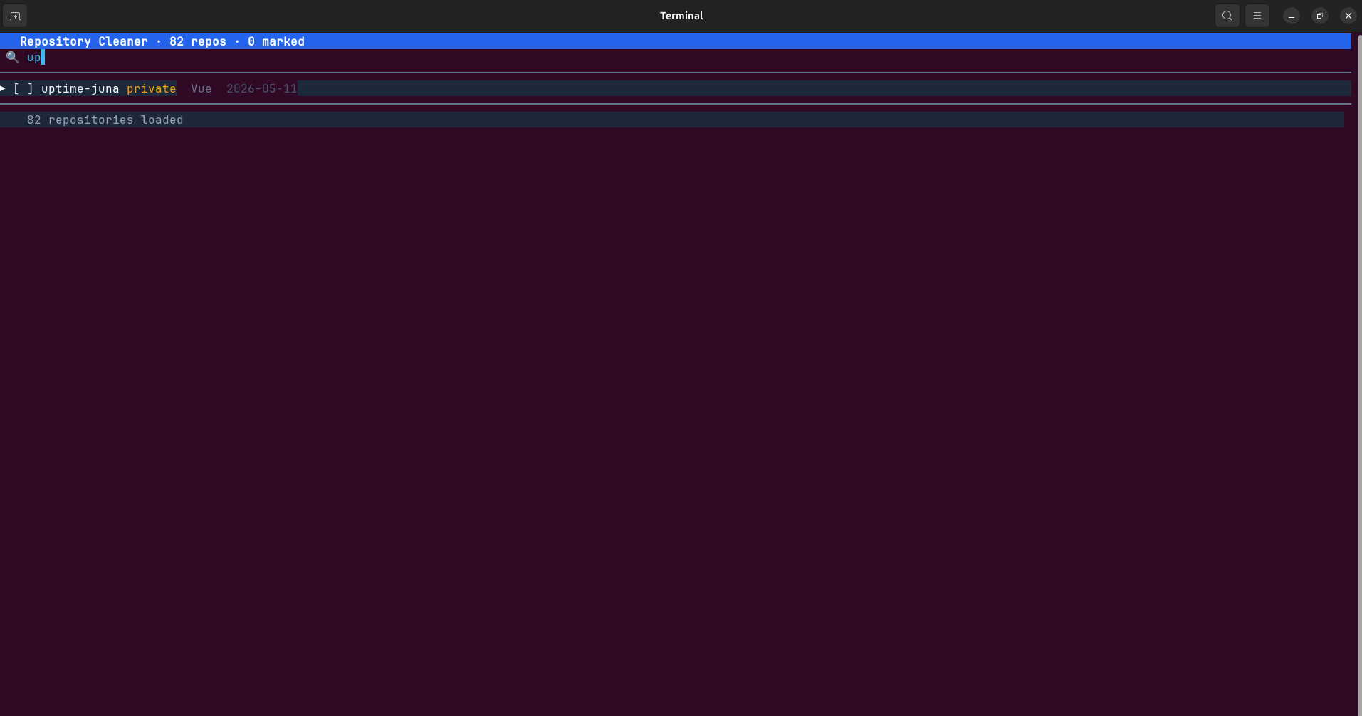 Repository Cleaner TUI